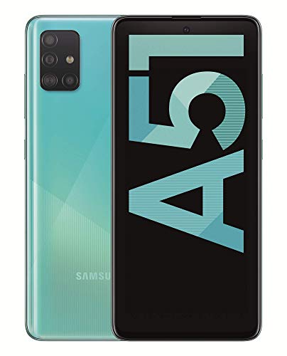 Samsung Galaxy A51 - Dual SIM, Smartphone de 6.5 Super AMOLED (4 GB RAM, 128 GB ROM, cámara Trasera 48.0 MP + 12.0 MP + 5.0 MP + 5 MP, cámara Frontal 32 MP) Azul [Versión española]